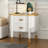 Achilles Wooden Nightstand With 2 Drawers & Feather Handles-119790145