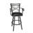 Swivel Upholstered Faux Leather Counter Stool-1651388830
