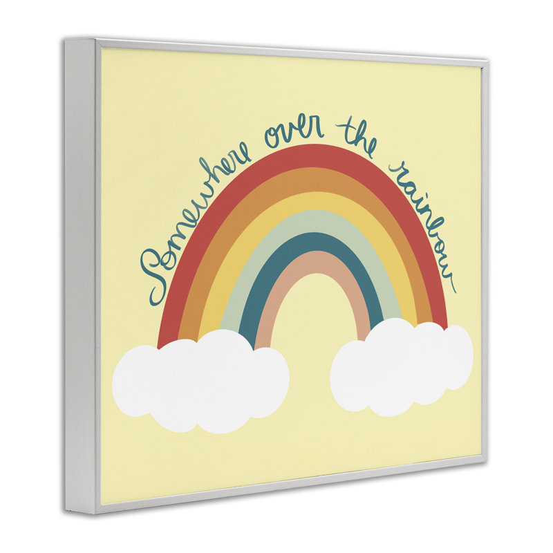 Quelque part sur un arc-en-ciel gris, estampe numérique par Ashley Singleton, Giclée encadrée blanc bord de mer