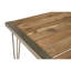 Bucyrus Teak Solid Wood Top Metal Base Dining Table