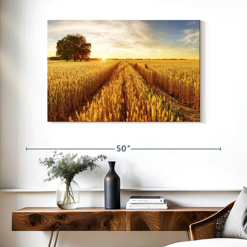 Harnek Golden Wheat Fields, 26" H x 39" W