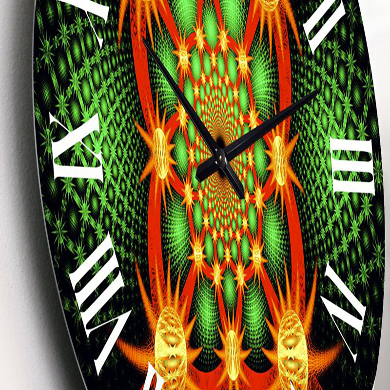 Fractale portail magique V - horloge murale moderne, Petit