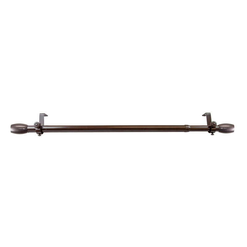 Tringle à rideaux simple à face maymie, Cacao, H 2,5 po x l 170 po x P 1,38 po