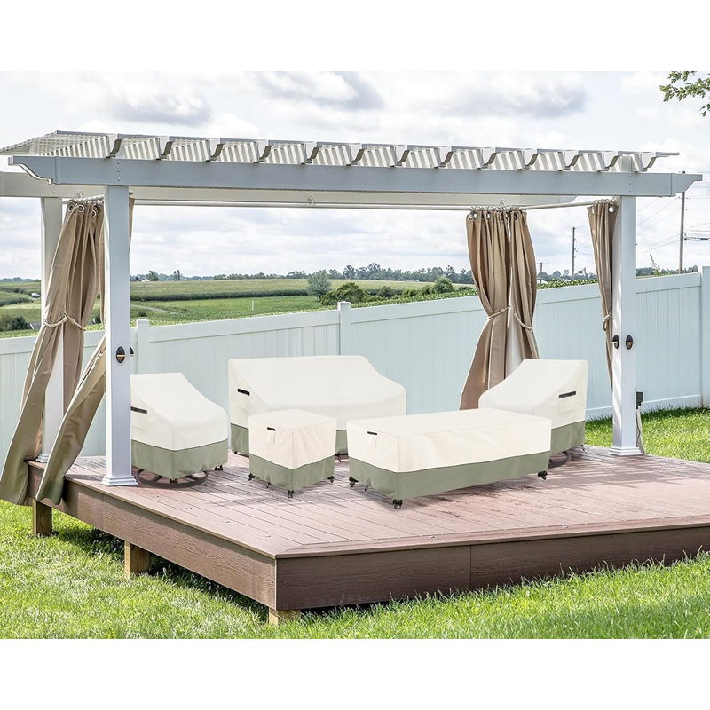 Outdoor Swivel Lounge Chair Cover 2 Pack,100% Waterproof Heavy Duty Outdoor Chair Covers,(33 W X 35 D X 38.5 H Inches) Patio Furniture Cover For Swivel Patio Chair,White&Grayish Green
