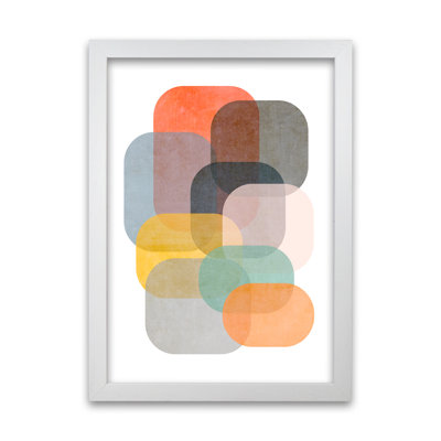 Colourful Abstract Shapes A - Print
