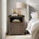 Gracie Oaks Modern Farmhouse Nightstand with Charging Station 