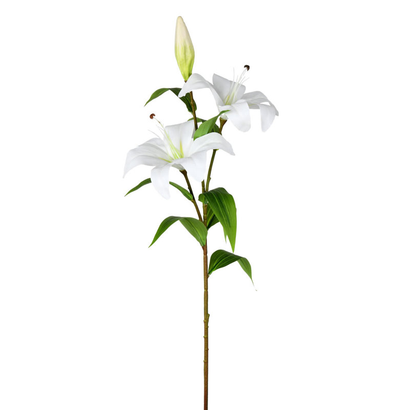Artificial Lily Spray, White