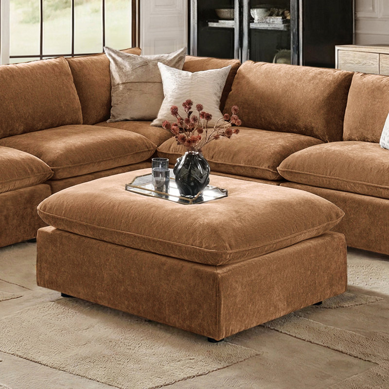 Canapé modulaire en forme de L surdimensionné en mélange de L 8 pièces avec housse de coussin amovible Ciossi Gosport