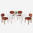 Oval Double Pedestal Kitchen Table Sets-772132277-777968140