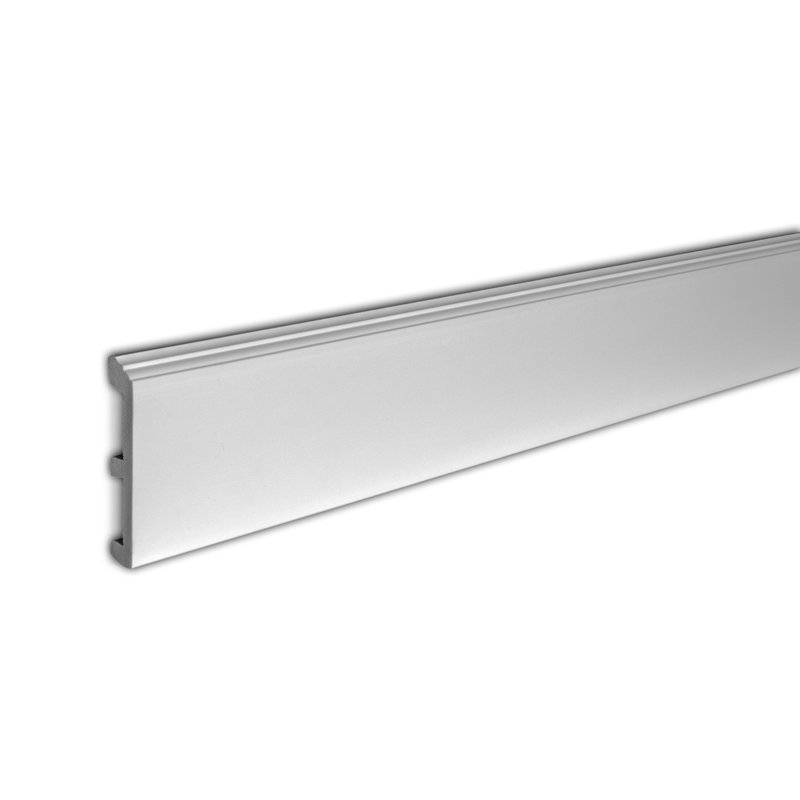 Primed White 4.75'' x 96'' Urethane Baseboard Moulding Set