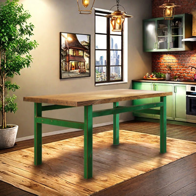 Table rectangulaire en bois vieilli Old Elm