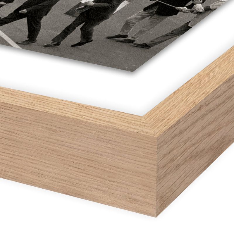 Start Of The Le Mans Race Print by Getty Images, White Oak Framed, 30" H x 40" W