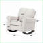 Chaise berçante en tissu beige | Style décontracté | Tissu | Bois synthétique