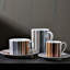Missoni Tea Cup & Saucer Stripes Jenkins 148 Luxury Box Set 6 Pcs. Diam. 3.3", H 2.3", Cap. 7.5 Oz, Saucer Dim. 6"-1627350366