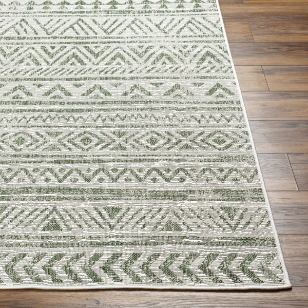 The Twillery Co.® Granby Green Indoor/Outdoor Area Rug & Reviews | Wayfair