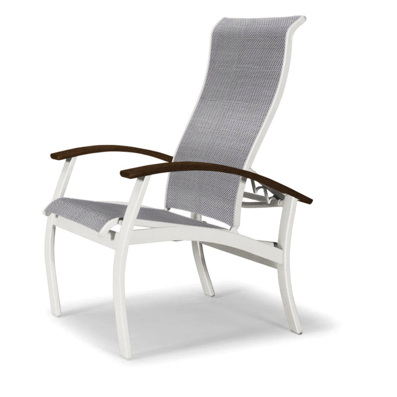 Chaise de patio Askar, Titane Sunbrella®, Kona, Neige texturée