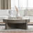 Zakri Round Coffee Table with Concrete Accents
