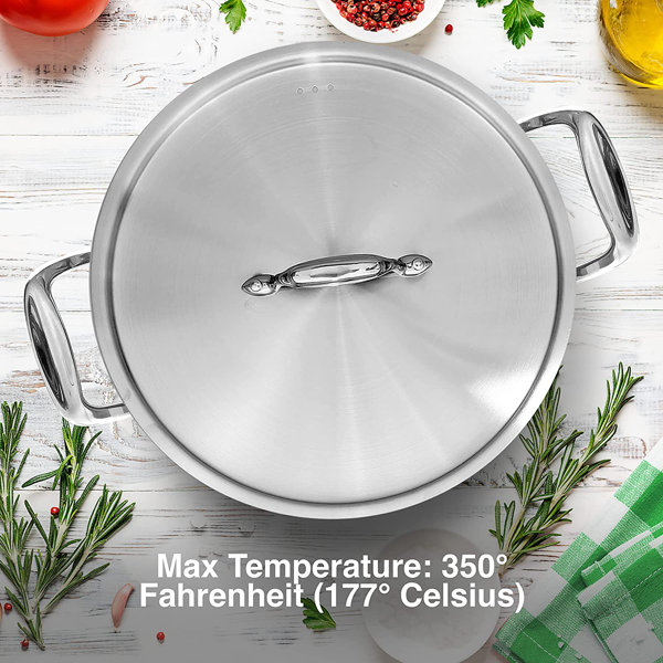 Nutrichef 20 Quart Gray Stainless-Steel Cookware Stockpot