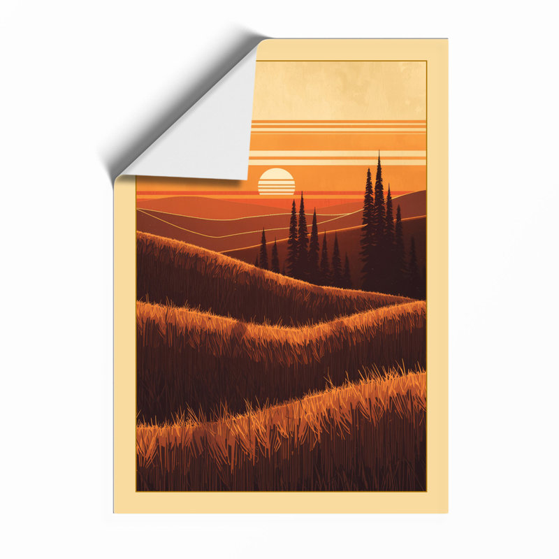 Golden Hour Silhouette Modern - Print, Unframed, A3 - 42.0 x 29.7 cm