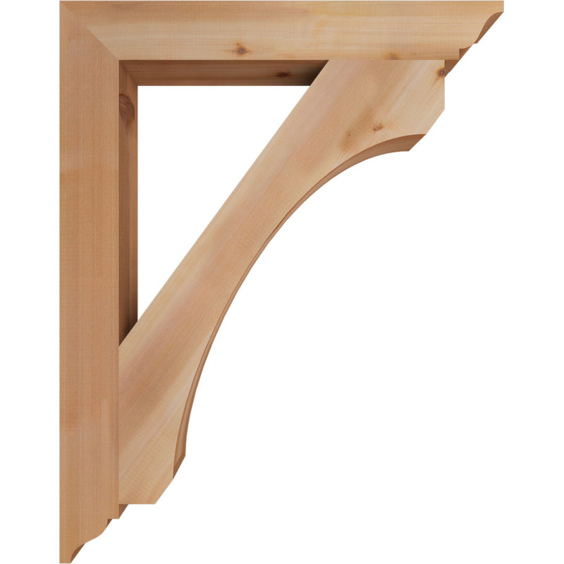 Support en bois rustique traditionnel BKTLEC01, Cèdre rouge de l'Ouest (lisse), H 38 po x l 3,5 po x P 30 po