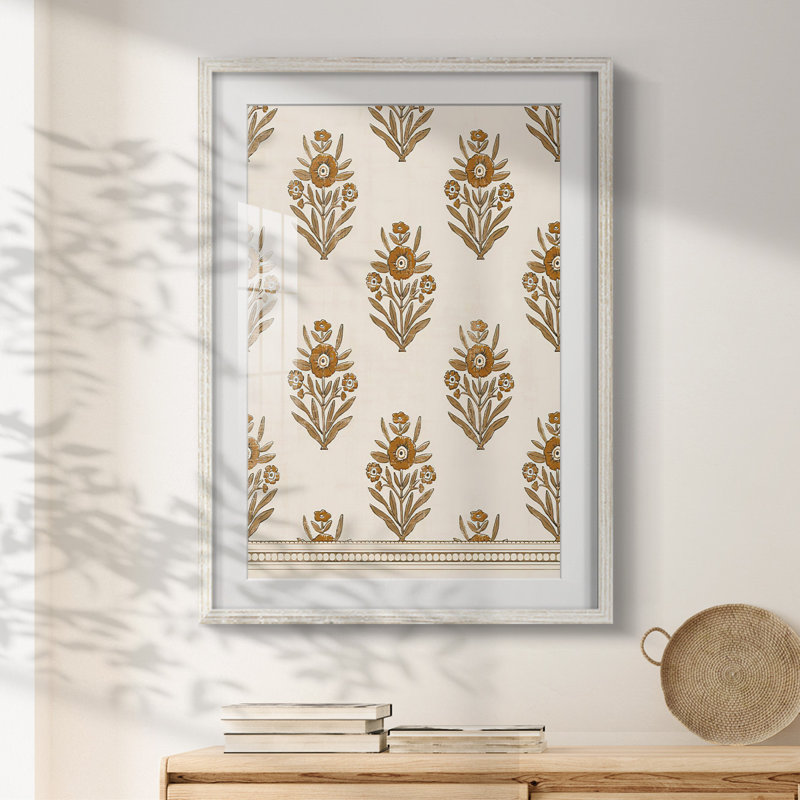 BlockPrint BloomsIIP, H 28,5 po x l 20,5 po, Blanc