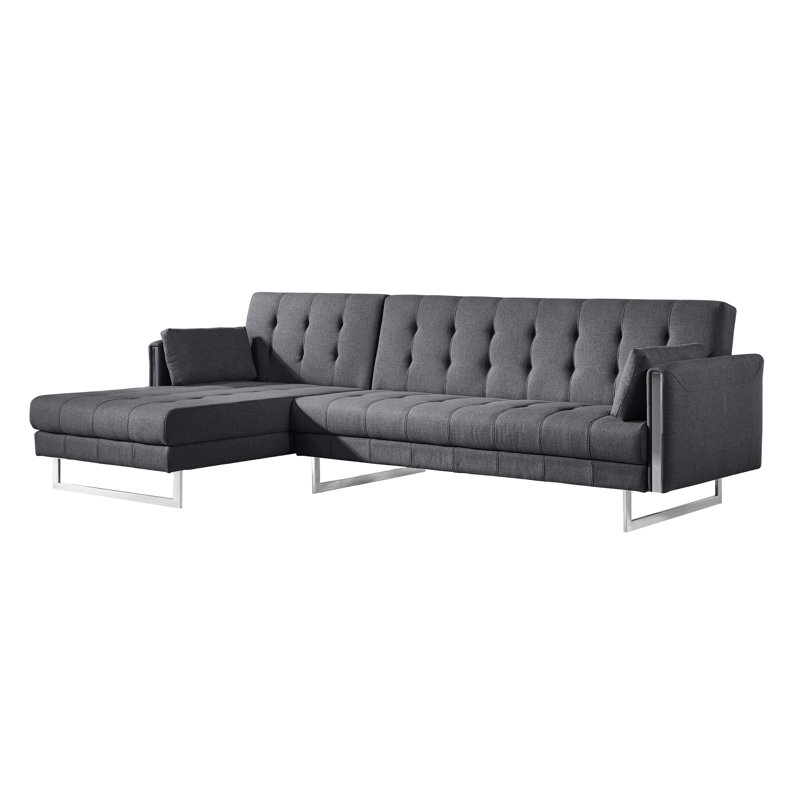 Palomino Chaise Sectional, Right Hand Facing, Dark Gray