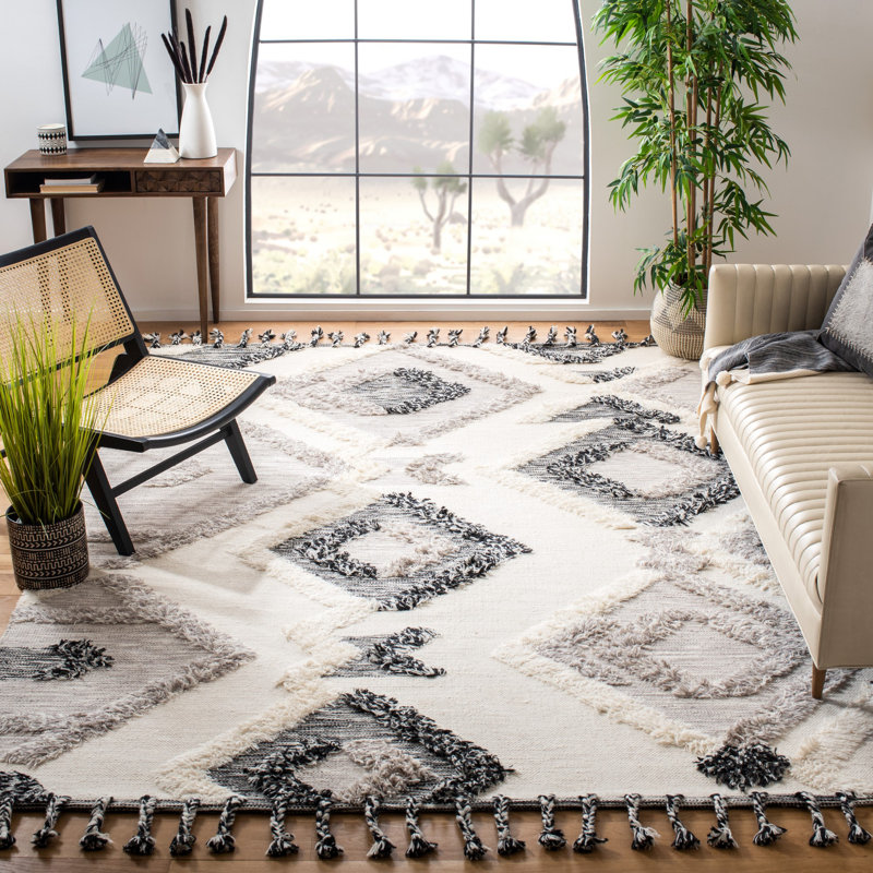 Tapis en laine tissé à la main Sumiton, Rectangle 8 pi x 10 pi