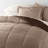 7-Piece Reversible Bedding Bundle - Solid Comforter and Patterned Sheet Set-99311805-99311812