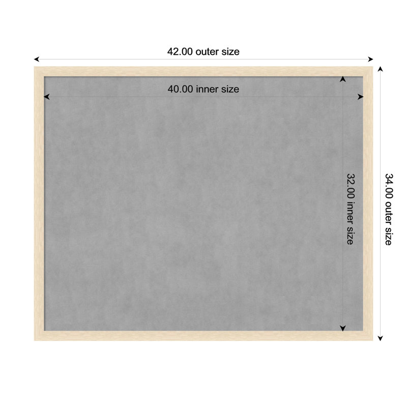 Tableau magnétique encadré Musa Woodgrain, H 34 po x l 42 po