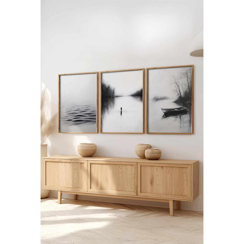 Peinture décorative en panneau de fibres à densité moyenne (3 pièces), 15.7" H x 23.6" W