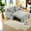 Canapé extensible avec rangement, structure en métal et mousse, gris moderne pour petits espaces-1623266413