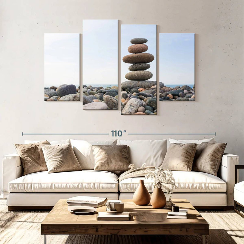 Kerrick Seaside Stone Stack, 54" H x 84" W
