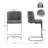 26'' Modern Upholstered Low Back Counter & Bar Stool With Metal Sled Frame -1403939597-1389606153