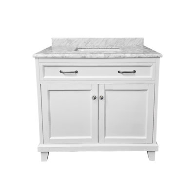 Wyndell 30'' Single Bathroom Vanity with Marble Top