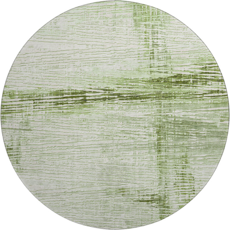 Premium Machine Washable Pirtle Stripes Rug, Round 8'