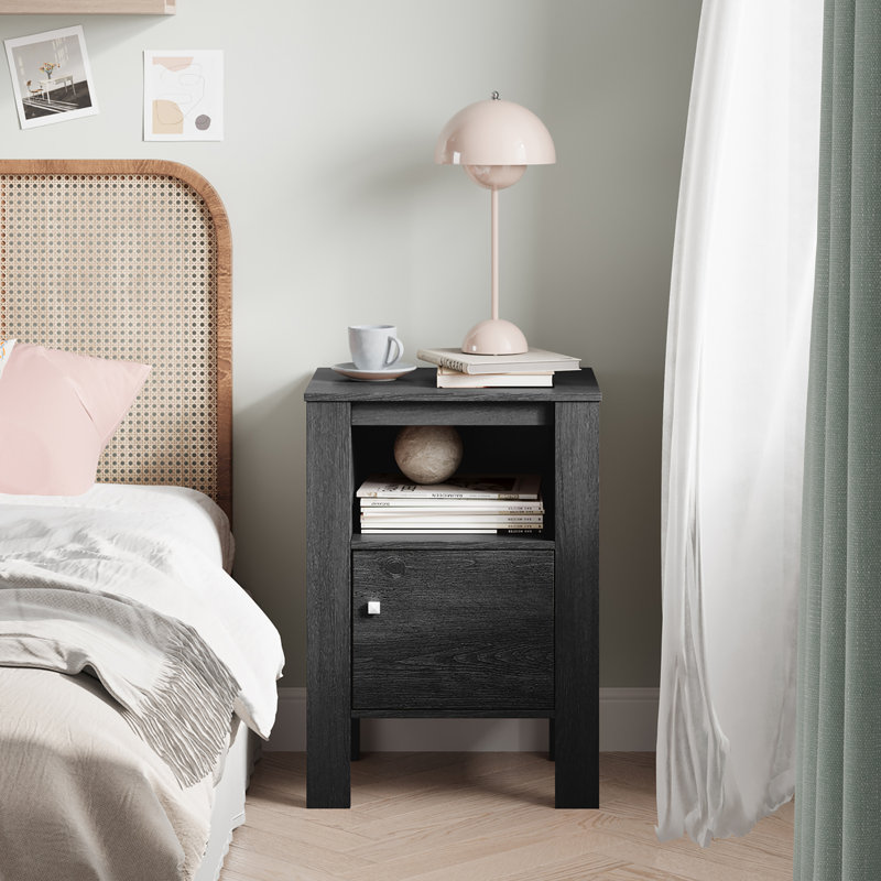 Table de chevet Rosy, Gris foncé