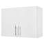 Armoire de buanderie murale à 2 niveaux avec tablette réglable, rangement de 32 po, parfaite pour l'organisation de la salle de bain et de la cuisine