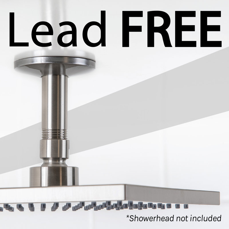 Shower Arm with Flange 3-inch Ceiling Mount, Brushed Nickel