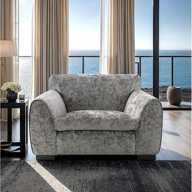 Chaise d'appoint rembourrée Churchton, Gris