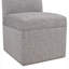 Chaise rembourrée avec roulettes