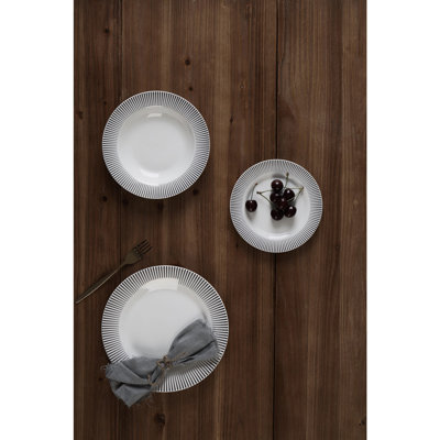 Burnes Piece Porcelain China Dinnerware Set - Service for 4