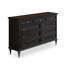 Armoire d'appoint en bois manufacturé noir massif
