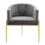 Fauteuil d'appoint performance en velours capitonné Savour-1523517714