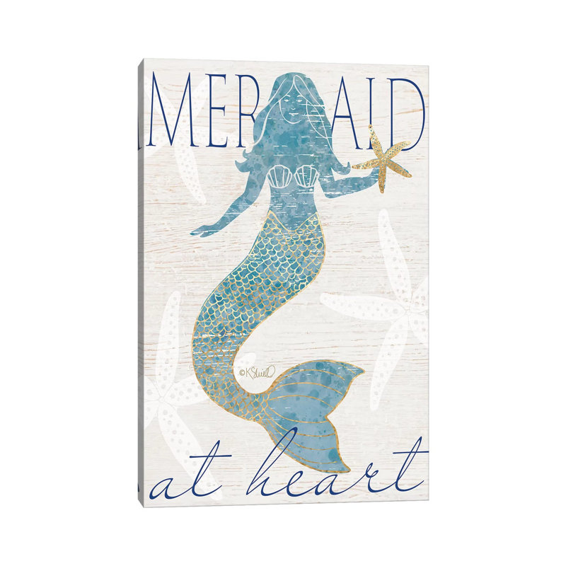 Mermaid At Heart by Kait Roberts - Wrapped Canvas Print, 66.04 cm H x 45.72 cm W x 1.91 cm D