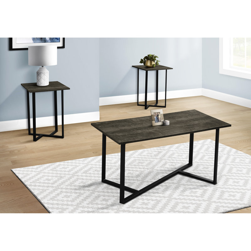 Ensemble de table, ensemble de 3 pièces, bout, salon, contemporain, moderne