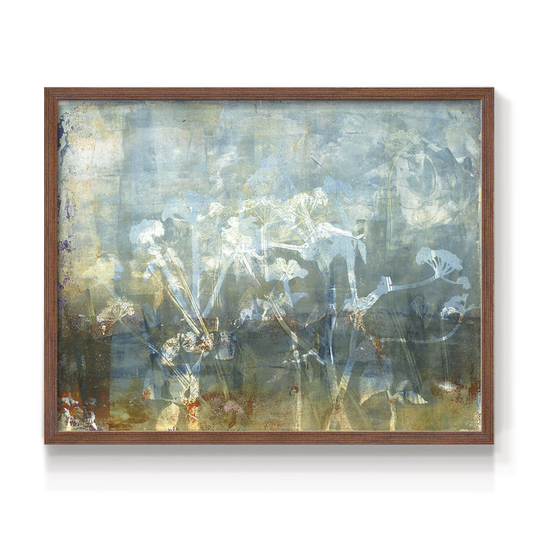 Bord de l'eau - reproduction encadrée - réversible, H 11 po x l 14 po, Noyer