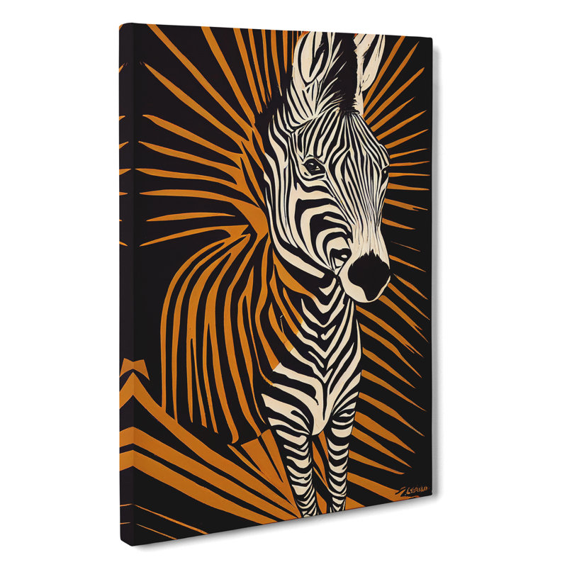 Zebra Explosion Abstract - Wrapped Canvas, 60cm H x 40cm W x 3cm D
