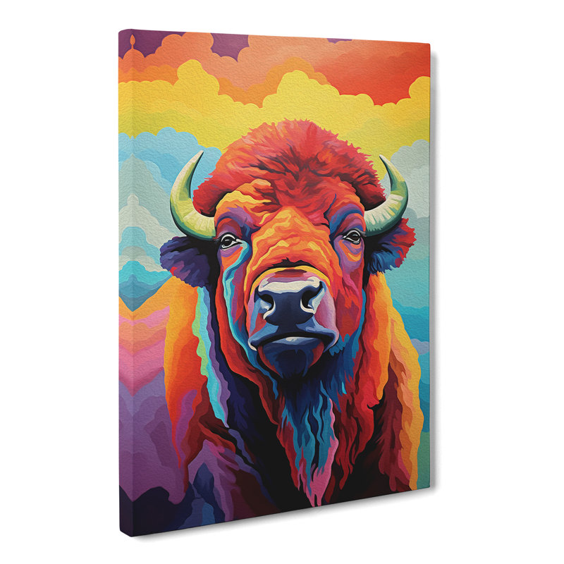 Buffalo Colour Field No.2 - Wrapped Canvas, 76cm H x 50cm W x 3cm D