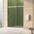 56"-60"W x 70"H Frameless Shower Door, Sliding Shower Door, with Premium 5/16"(8mm) Thick Tempered Glass Shower Enclosure,Double Side Easy Clean Coat,Brushed Nickel Finished With Buffer-122517096
