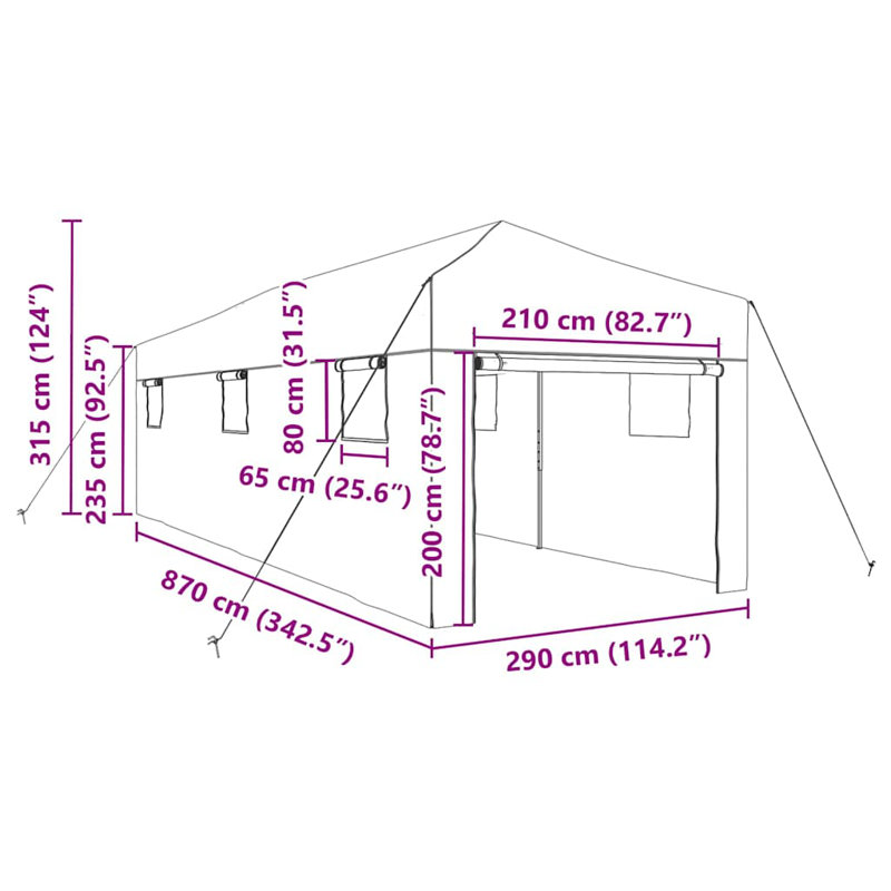 Greenhouse Folding with Roof with Storage Green Iron Garden Structure